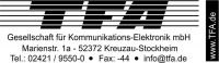 Logo TFA Gesellschaft für Kommunikations-Elektronik mbH